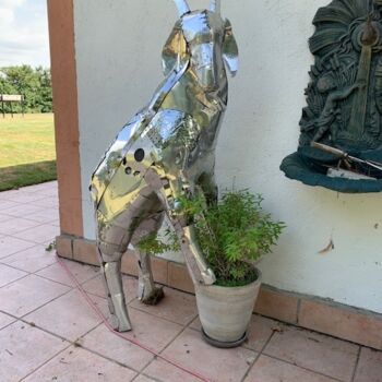 Sculpture titled "La Chèvre de Motcab…" by Jean Noël Gilabert, Original Artwork, Metals