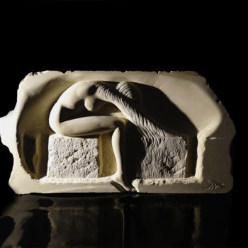 Escultura intitulada "Recueillement" por Jean Noël Gilabert, Obras de arte originais, Pedra