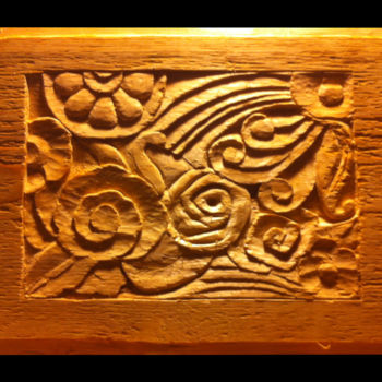 Sculpture titled "Bas relief.jpg" by Jnm, Original Artwork, Wood