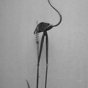 Sculpture intitulée "le-flamand-noir.jpg" par Jean Patrick, Œuvre d'art originale, Métaux