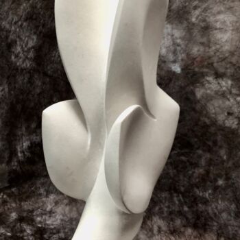 Sculptuur getiteld "Lapin Volant" door Jean-Paul Baudry, Origineel Kunstwerk, Steen