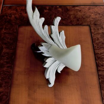 Skulptur mit dem Titel "Oiseau Hybride" von Jean-Paul Baudry, Original-Kunstwerk, Holz