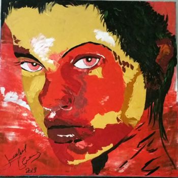 Painting titled "ROUGE" by Jean-Paul Bedel, Original Artwork, Acrylic