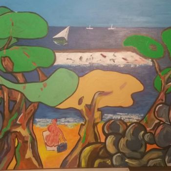 Painting titled "solitude" by Jean-Paul Bedel, Original Artwork, Acrylic