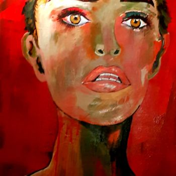 Painting titled "INCONNU 13" by Jean-Paul Bedel, Original Artwork, Acrylic