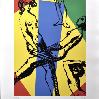 Incisioni, stampe intitolato "NIP GRAND RECTANGLE…" da Jean Paul Chenaud, Opera d'arte originale, Serigrafia