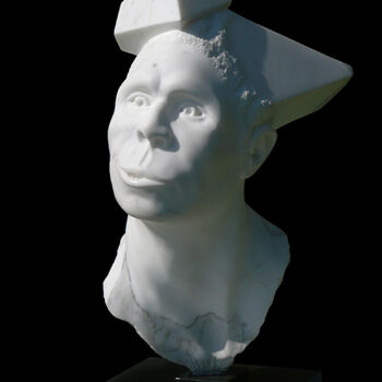 Sculpture titled "Homo Ergaster" by Jean-Paul Daire, Original Artwork