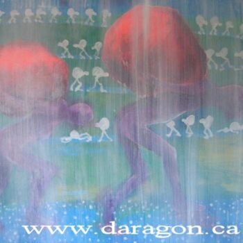 Painting titled "Nous marchons vers…" by Jean-Paul Daragon, Original Artwork