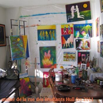 Painting titled "Atelier Daragon 2011" by Jean-Paul Daragon, Original Artwork, Oil