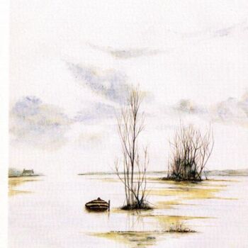 Peinture intitulée "La Barque" par Jean Paul Ferron, Œuvre d'art originale