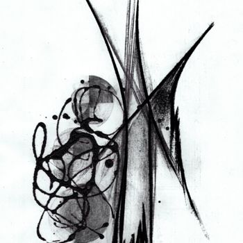 Рисунок под названием "Secrets 04" - Gipéhel, Подлинное произведение искусства, Древесный уголь