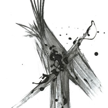 Рисунок под названием "Secrets-05" - Gipéhel, Подлинное произведение искусства, Древесный уголь