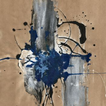 Peinture intitulée "Zone Bleue" par Gipéhel, Œuvre d'art originale, Autre