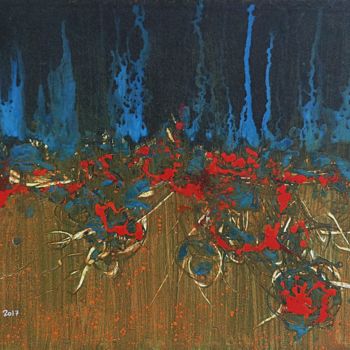 Peinture intitulée "Un Coup Fumant" par Gipéhel, Œuvre d'art originale, Acrylique