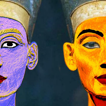 Arte digital titulada "nefertiti-groupe-1.…" por Jean-Paul Martin, Obra de arte original, Foto-montaje