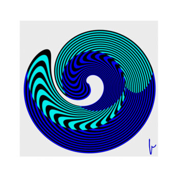 Artes digitais intitulada "Le creux de la vague" por Jean Paul Pierozzi, Obras de arte originais, Trabalho Digital 2D