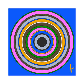 Digital Arts titled "Cible 20" by Jean Paul Pierozzi, Original Artwork, Digital Painting