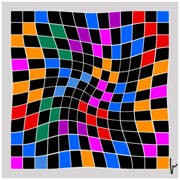 Arts numériques intitulée "Incomplete Grid" par Jean Paul Pierozzi, Œuvre d'art originale, Peinture numérique