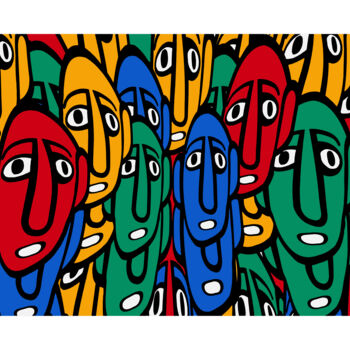 Arts numériques intitulée "United colours of f…" par Jean Paul Pierozzi, Œuvre d'art originale, Peinture numérique