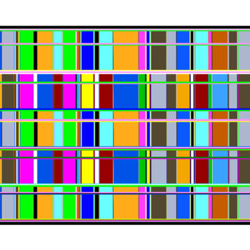 Digital Arts titled "Grid of multicolore…" by Jean Paul Pierozzi, Original Artwork, Digital Painting