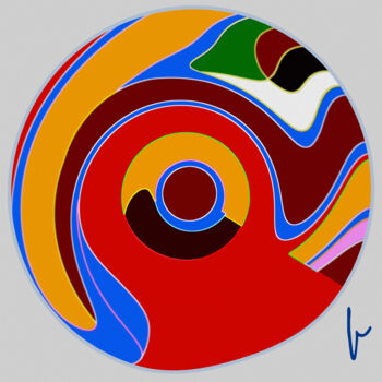 Digitale Kunst getiteld "Maboul 39" door Jean Paul Pierozzi, Origineel Kunstwerk, Digitaal Schilderwerk