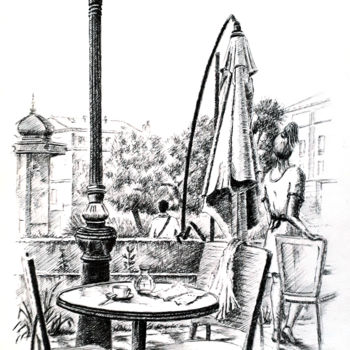 Dessin intitulée "Du côté de chez Elsa" par Jean-Paul Ramon, Œuvre d'art originale, Encre