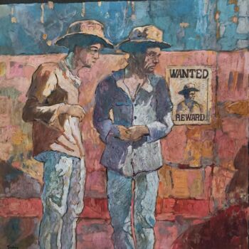 Картина под названием "WANTED" - Jean Paul Robert, Подлинное произведение искусства, Акрил Установлен на Деревянная рама для…
