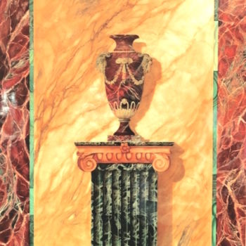Painting titled "vasque marbre" by Jean Paul Tanche, Original Artwork, Oil