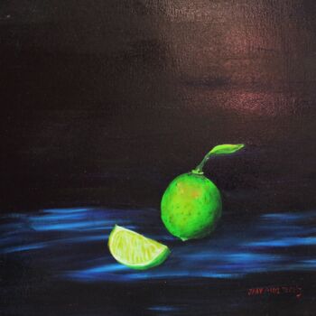 Peinture intitulée "Couleur citron" par Jean Paul Tersin, Œuvre d'art originale, Huile