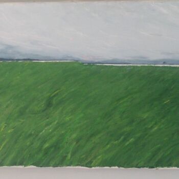 Painting titled "PAYSAGE D'HERBES VE…" by Jean-Paul Vignes, Original Artwork, Acrylic