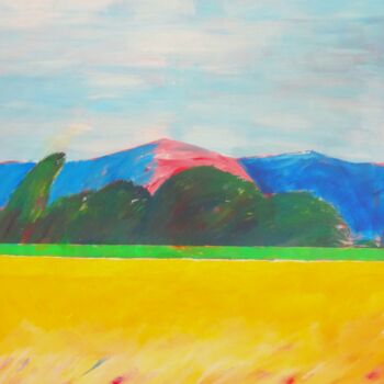 Painting titled "PART DE MONTAGNE RO…" by Jean-Paul Vignes, Original Artwork, Acrylic