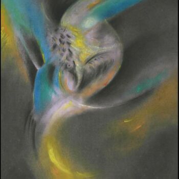 Drawing titled "Mouvances infinies 2" by Jean-Philippe Degraeve, Original Artwork, Pastel