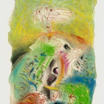Dessin intitulée "Rêves d'oiseaux 6" par Jean-Philippe Degraeve, Œuvre d'art originale, Pastel