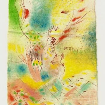 图画 标题为“Rêves d'oiseaux 7” 由Jean-Philippe Degraeve, 原创艺术品, 粉彩