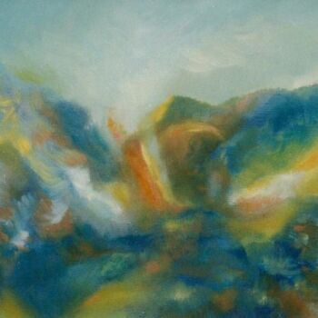 Painting titled "L'air des montagnes" by Jean-Philippe Degraeve, Original Artwork, Oil