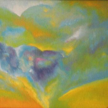 Painting titled "Espace Paysage V" by Jean-Philippe Degraeve, Original Artwork, Oil