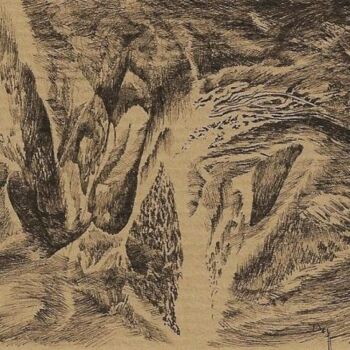 Dessin intitulée "magma" par Jean-Philippe Degraeve, Œuvre d'art originale, Encre