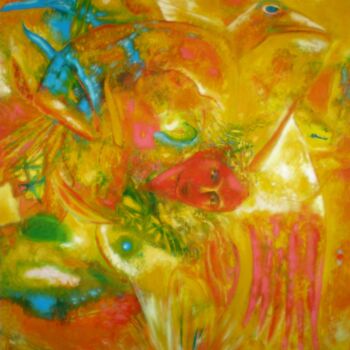 Painting titled "Vision de la Transm…" by Jean-Philippe Degraeve, Original Artwork, Oil