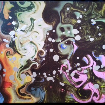 Painting titled "Morphée" by Jean Philippe Desmoulins, Original Artwork, Acrylic Mounted on Wood Stretcher frame