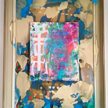 Schilderij getiteld "The door of hope" door Jean Philippe Desmoulins, Origineel Kunstwerk, Gelpen Gemonteerd op Frame voor h…