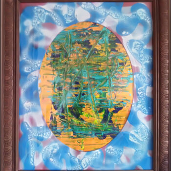 Painting titled "梦之画也" by Jean Philippe Desmoulins, Original Artwork, Spray paint Mounted on Wood Stretcher frame