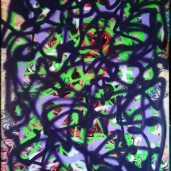 Картина под названием "General Schizophren…" - Jean Philippe Desmoulins, Подлинное произведение искусства, Акрил Установлен…