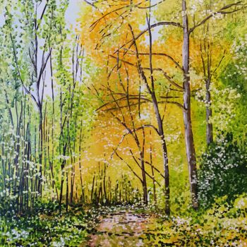 Painting titled "Chemin dunaire" by Jean-Philippe Guffroy, Original Artwork, Oil