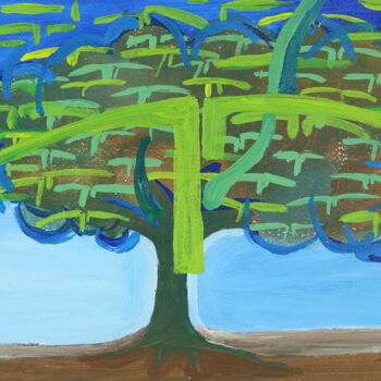 「L'arbre」というタイトルの絵画 Jean-Pierre Allanoによって, オリジナルのアートワーク, アクリル