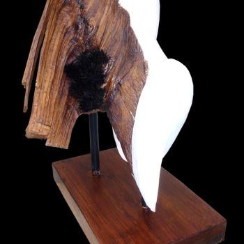 Sculpture intitulée "Pas ce Soir" par Jean-Pierre Beillard, Œuvre d'art originale, Bois