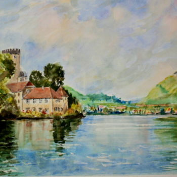 "Le lac d'Annecy" başlıklı Tablo Jean Pierre Bernard tarafından, Orijinal sanat