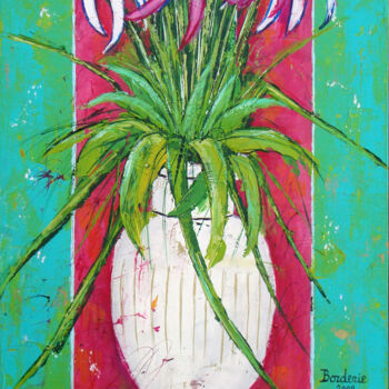 Painting titled "Le grand bouquet 2" by Jean-Pierre Borderie, Original Artwork, Acrylic Mounted on Wood Stretcher frame