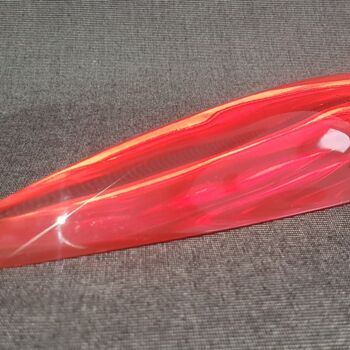 Sculpture titled "HALF HULL Red" by Jean-Pierre Desprez, Original Artwork, Resin