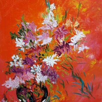 Pintura intitulada "Le bouquet" por Jean-Pierre Duquaire, Obras de arte originais, Óleo