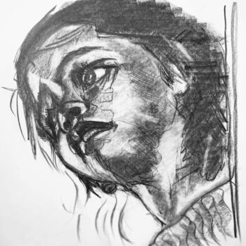 Drawing titled "Mathilde" by Jean-Pierre Emond, Original Artwork, Graphite